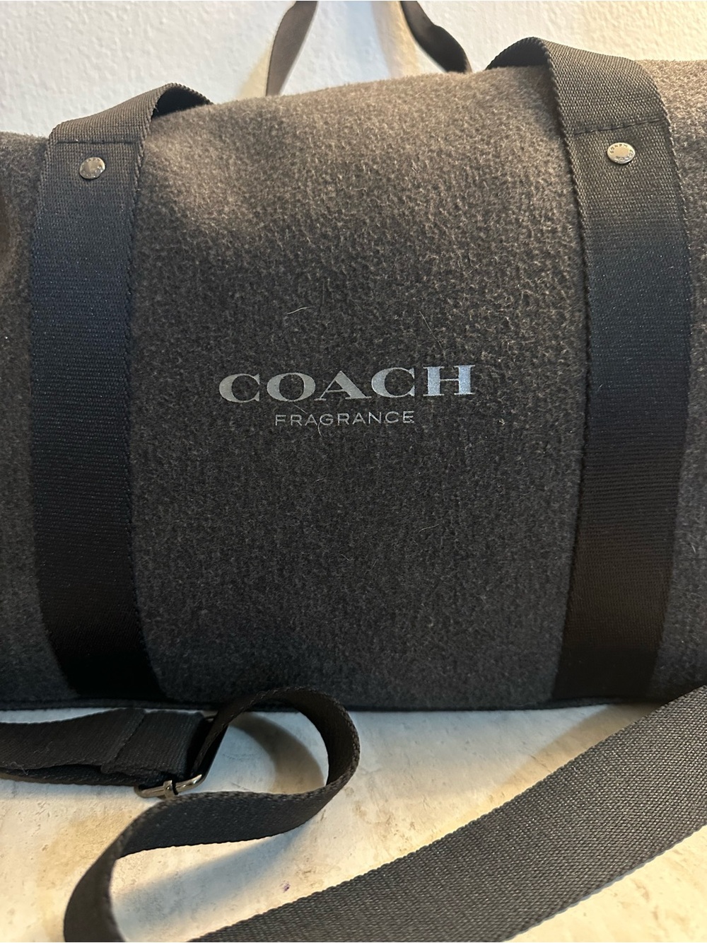 Coach Black & Gray Duffel Bag with Shoulder Strap - Picture 2 of 9